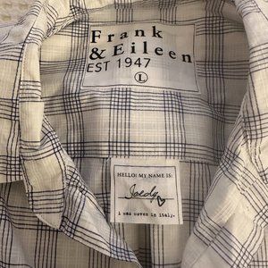 Frank & Eileen White and Blue Plaid Joedy Button Down Shirt